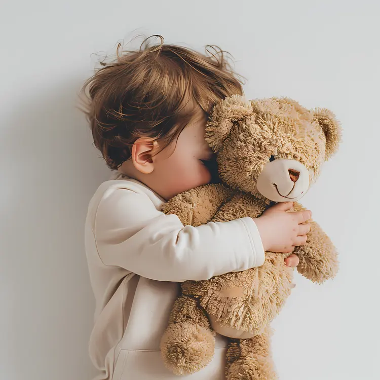 Child Hugging a Teddy Bear