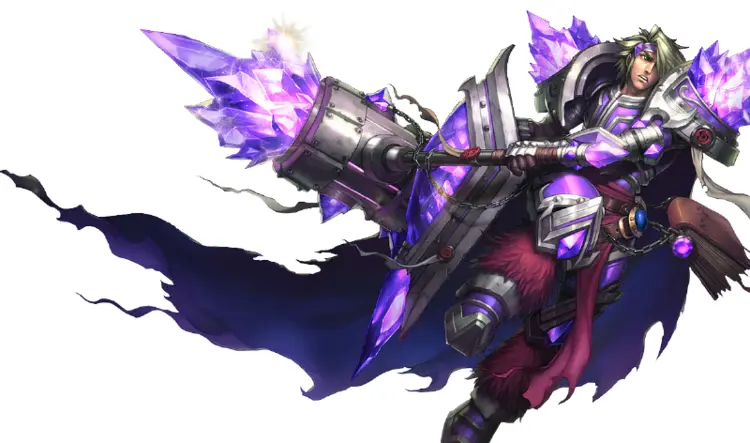 Armored Character with Crystal Weapon