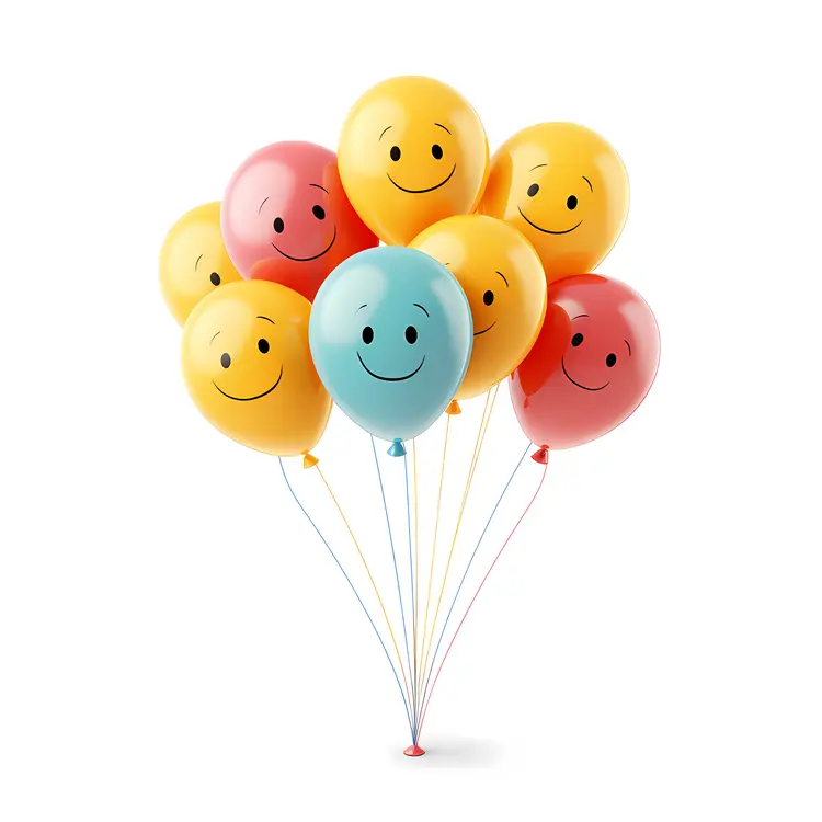 Colorful Smiley Balloons