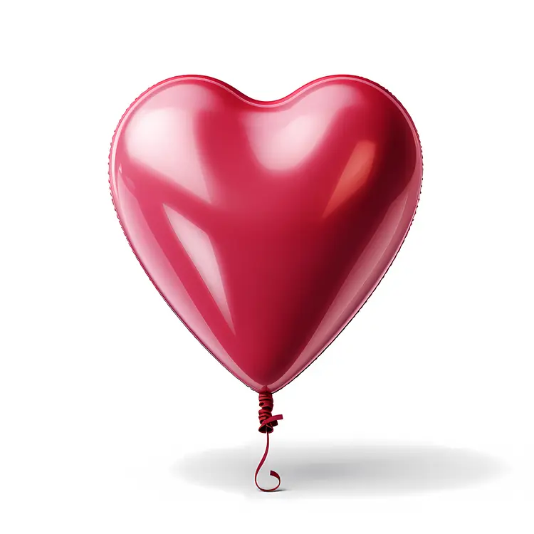 Glossy Red Heart Balloon