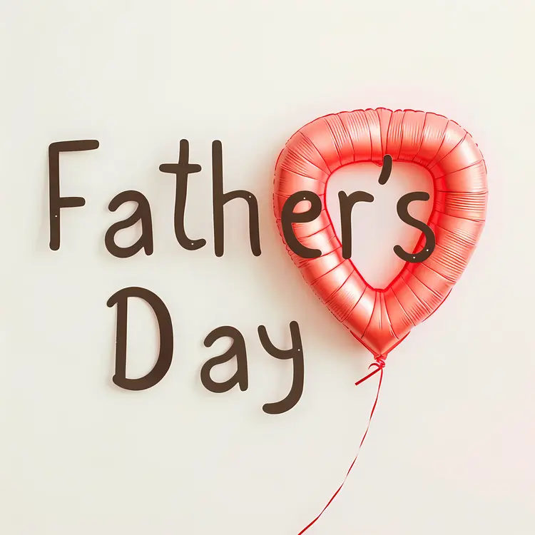 Father's Day Celebration with Heart Balloon