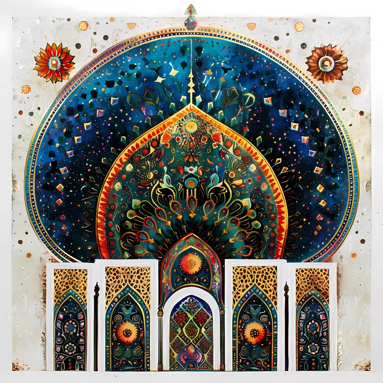 Colorful Mosque Artwork