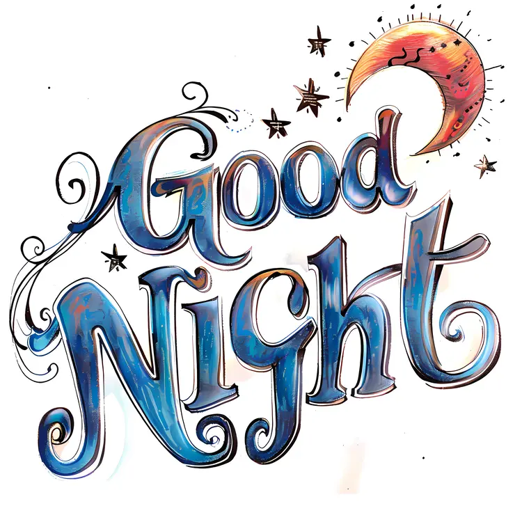 Good Night with Moon and Stars