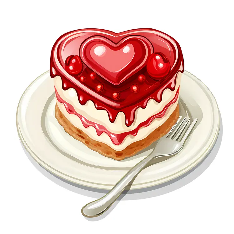 Heart-Shaped Valentine's Day Cake