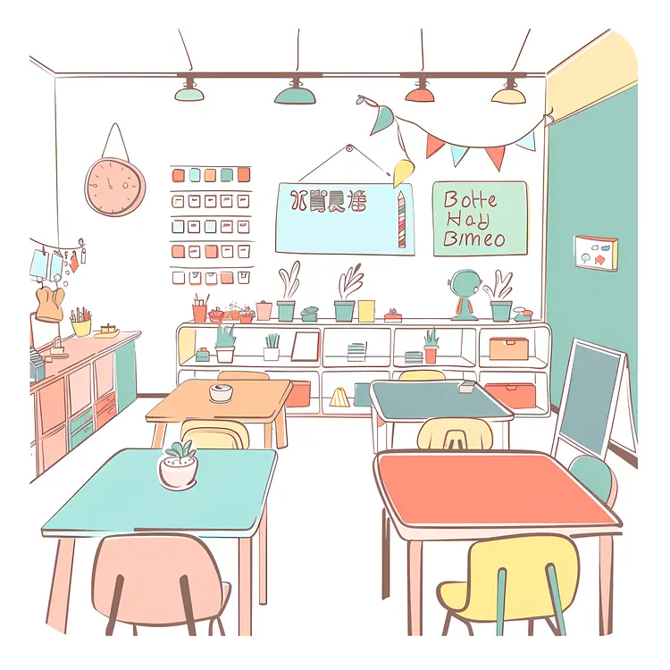 Cute Classroom Scene