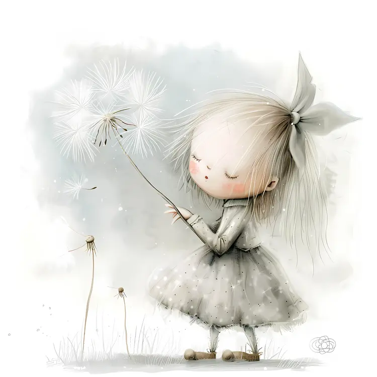 Girl Holding Dandelion