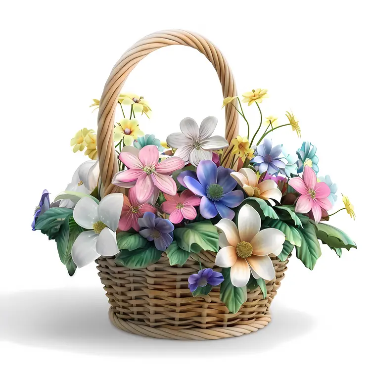 Colorful Flower Basket