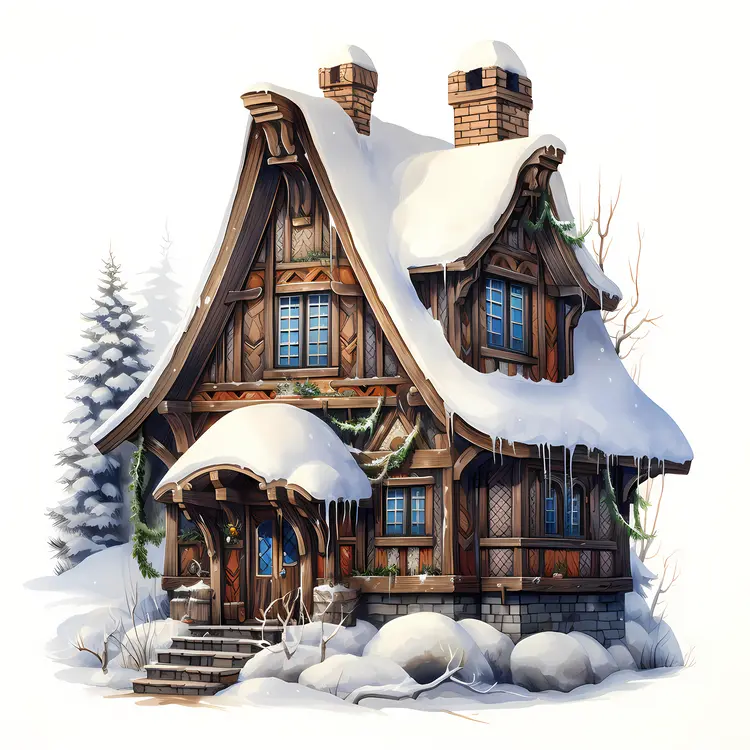 Small cute doodle house