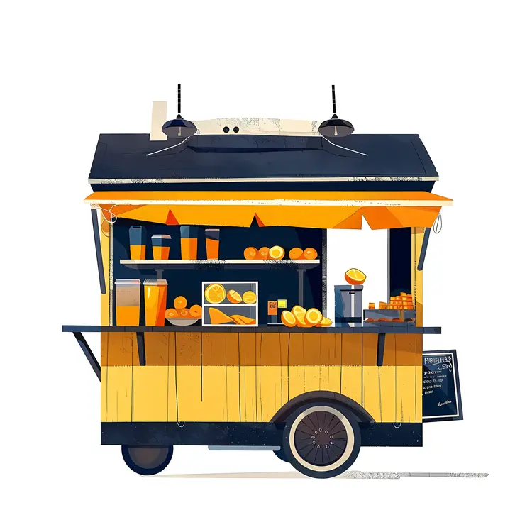 Orange Juice Street Food Cart