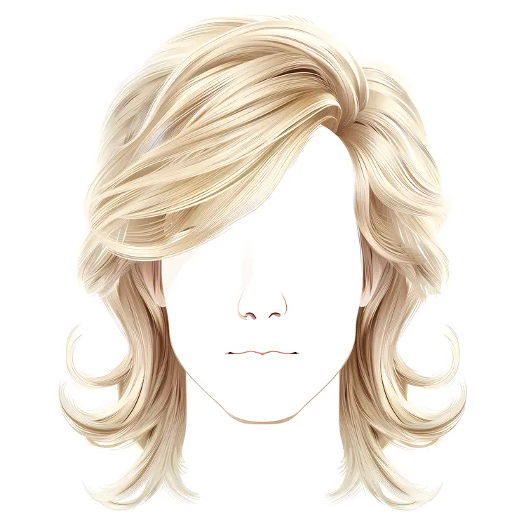 Stylized Blonde Hair Illustration