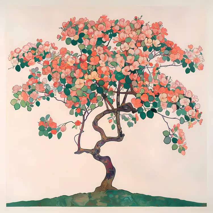 Flowering Tree with Pink Blossoms