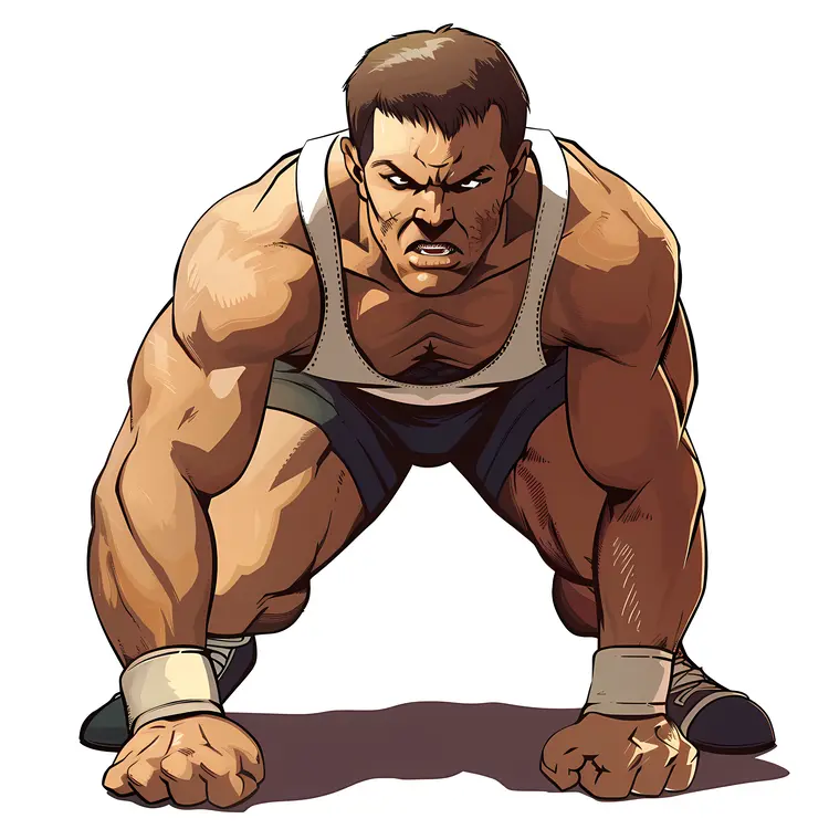 Wrestler Ready to Fight