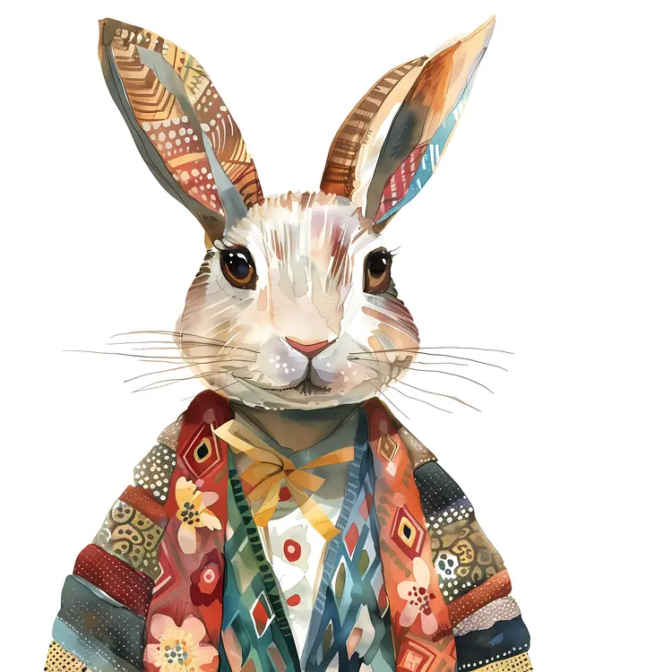 Colorful Patterned Rabbit