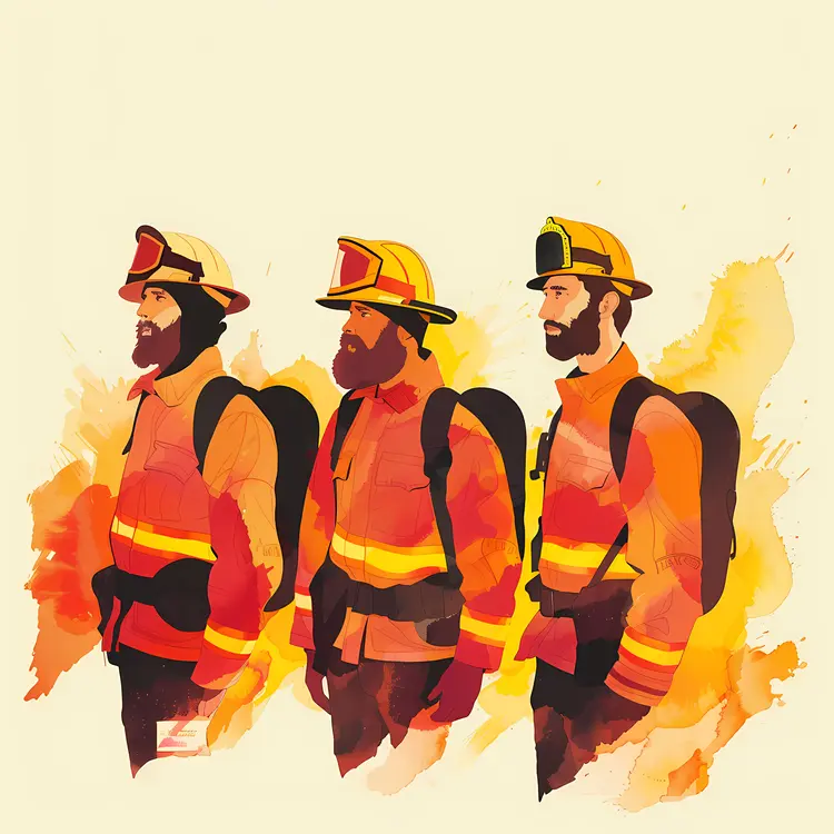 Firefighters with Beards