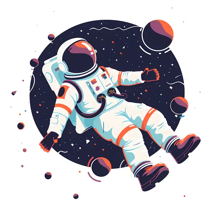 Astronaut Floating in Space