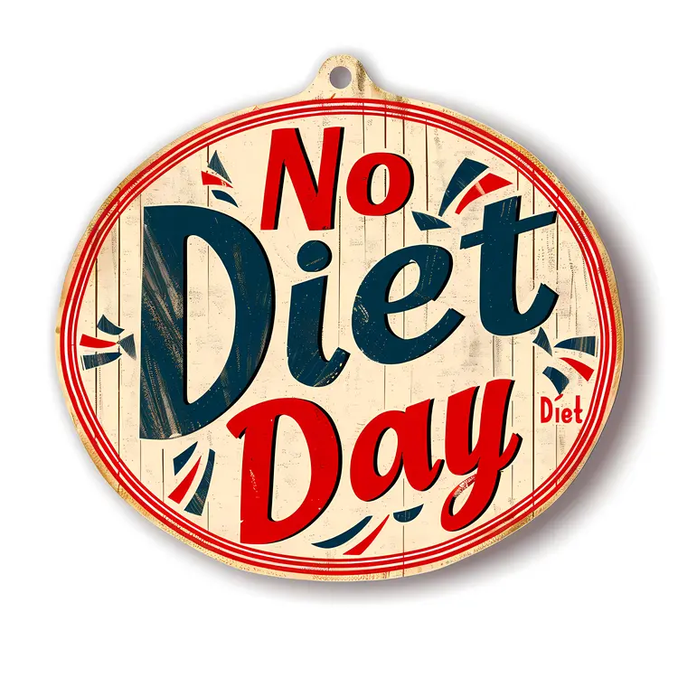 Vintage No Diet Day Sign