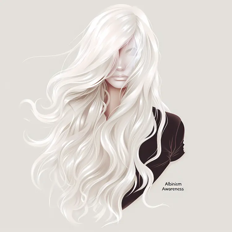 Albinism Awareness Day with White Hair