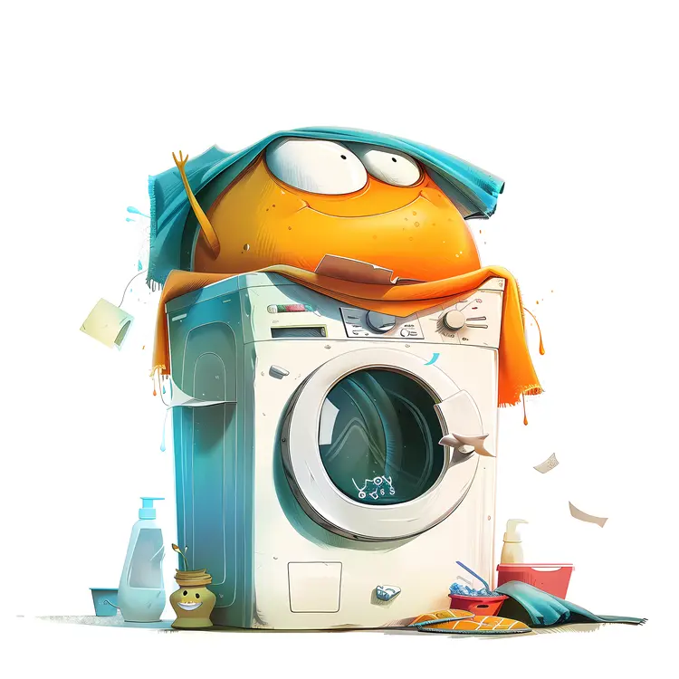 Cute Cartoon Washing Machine