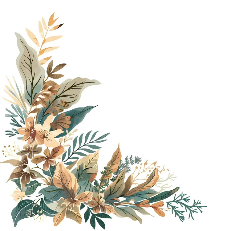 Earthy Toned Floral Corner Design