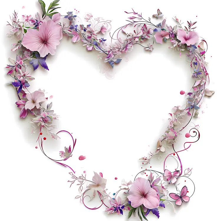 Floral Heart Frame