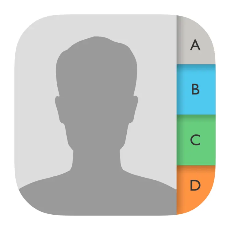 Contacts Icon with Alphabet Tabs