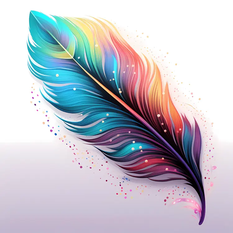 Colorful Feather Illustration