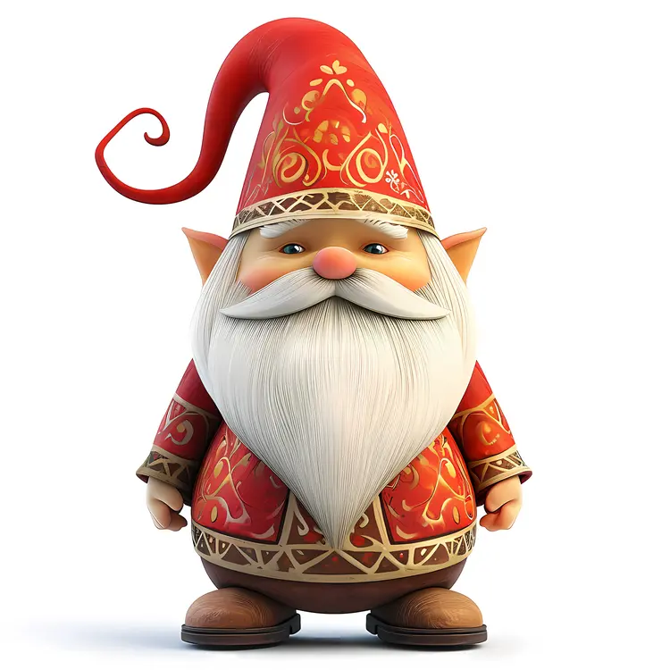 Red Gnome with White Beard