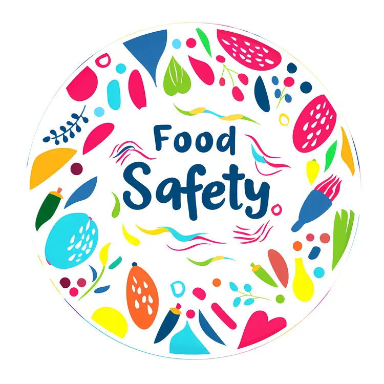 Colorful Food Safety Sign
