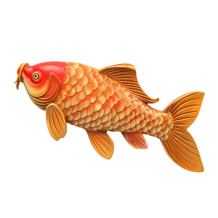 Golden Fish with Scales