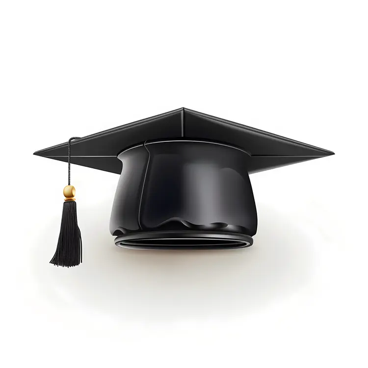 Classic Graduation Cap with Black Tassel