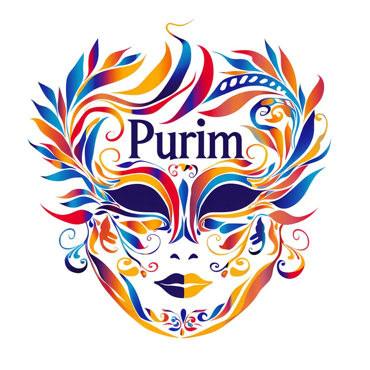 Decorative Colorful Purim Mask