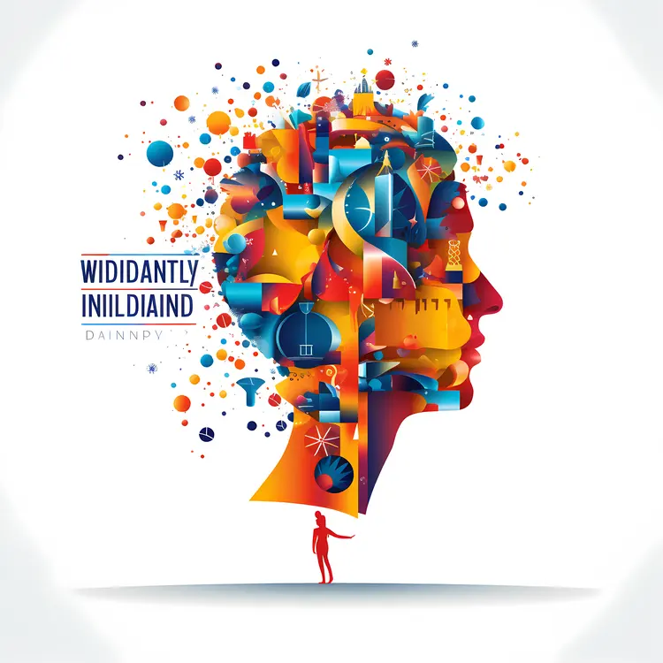 Colorful Head with Urban Elements