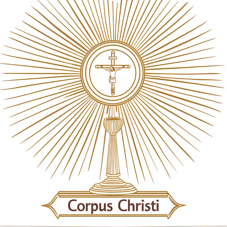 Corpus Christi Monstrance with Crucifix