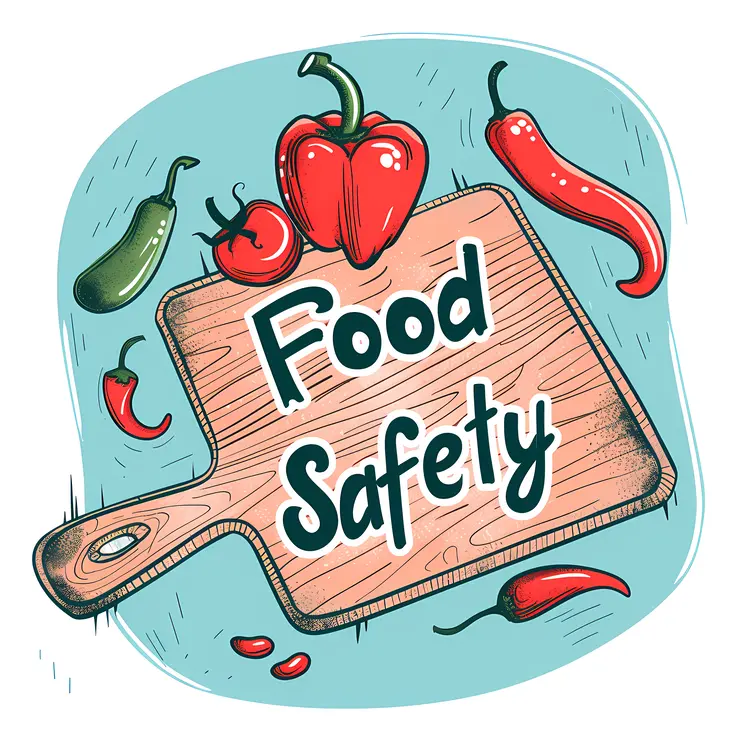 Food Safety Sign with Peppers