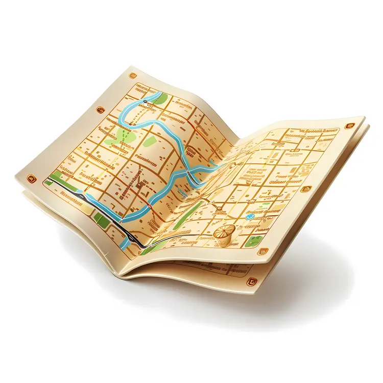 Folded Map for City Navigation