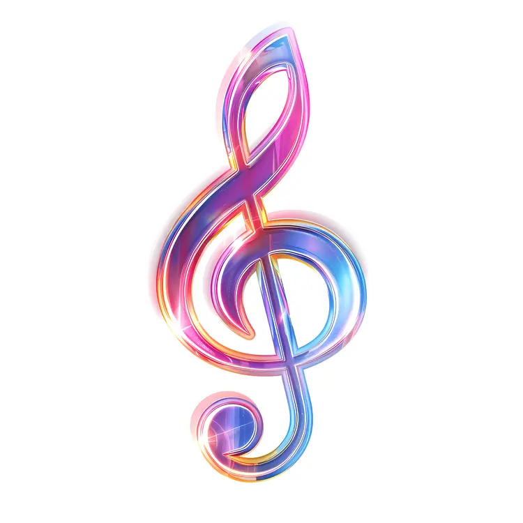 Colorful Treble Clef Symbol