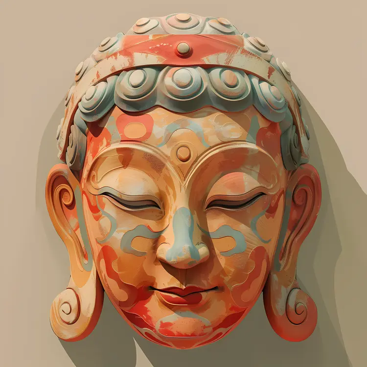 Colorful Buddha Sculpture