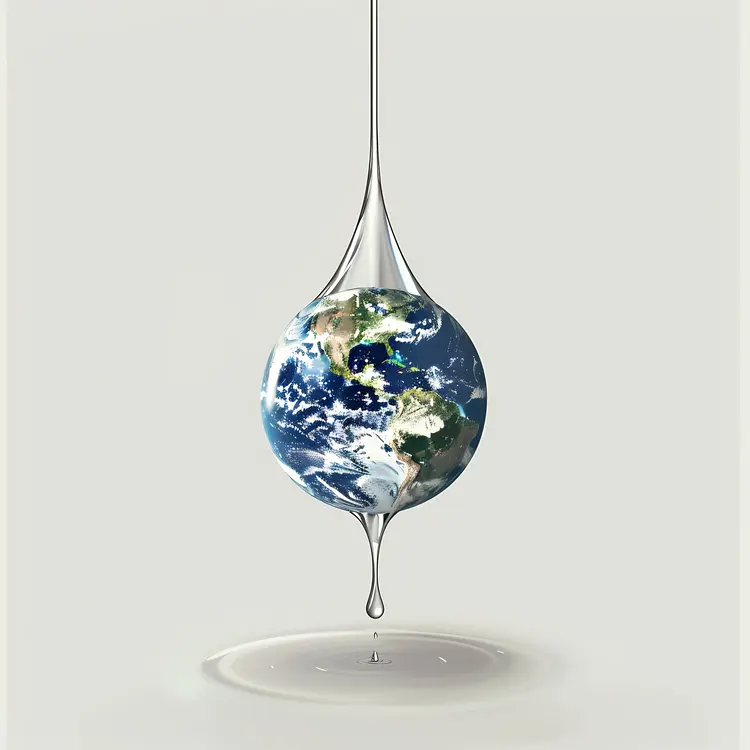 Earth in a Water Drop