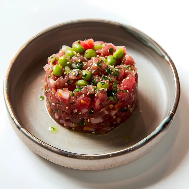 Gourmet Tuna Tartare with Edamame
