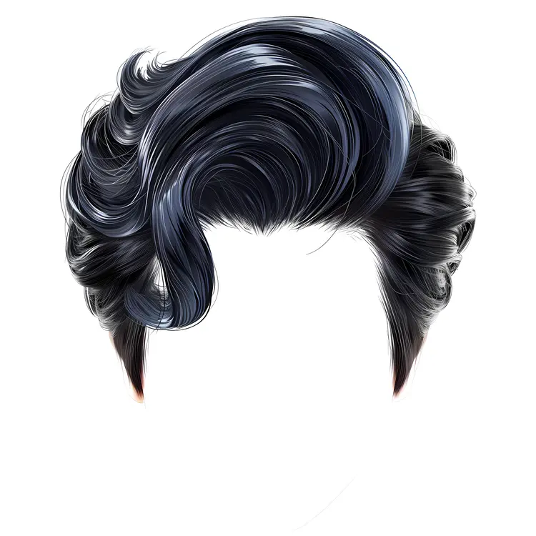 Stylish Black Wavy Hair