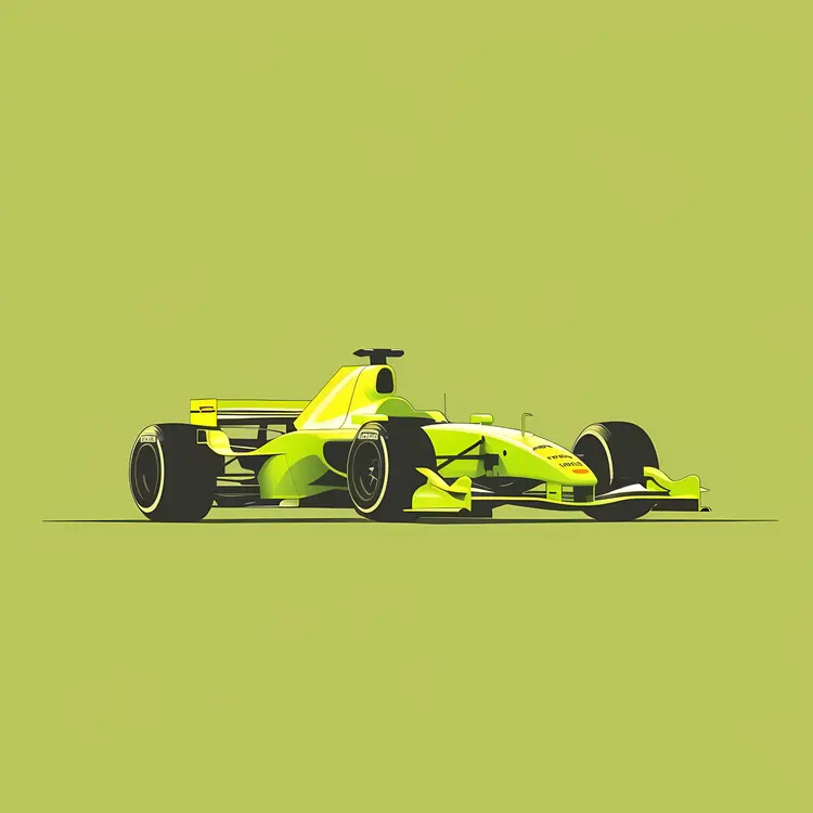 Green Formula 1 Car Illustration