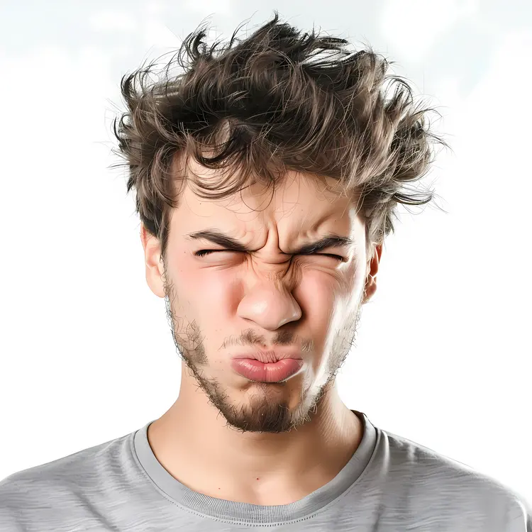 Angry Man with Frustrated Expression