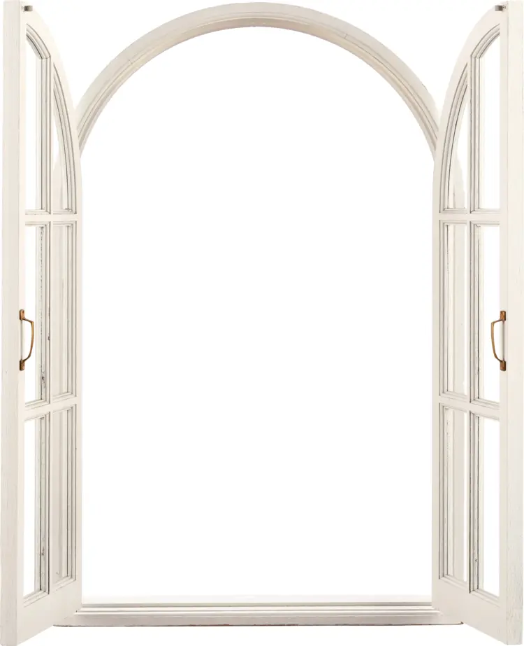 Open Arched Window Frame