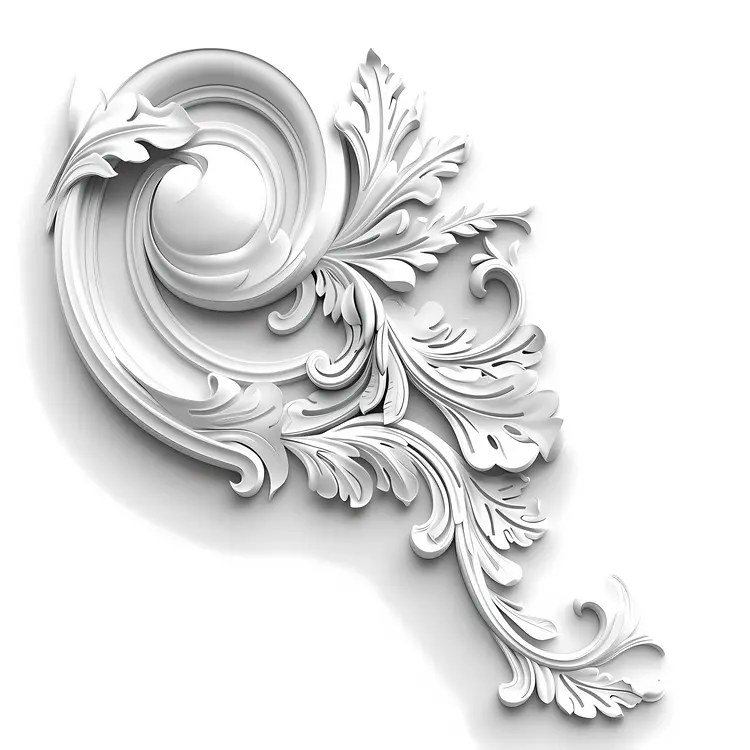 Intricate White Ornamental Design