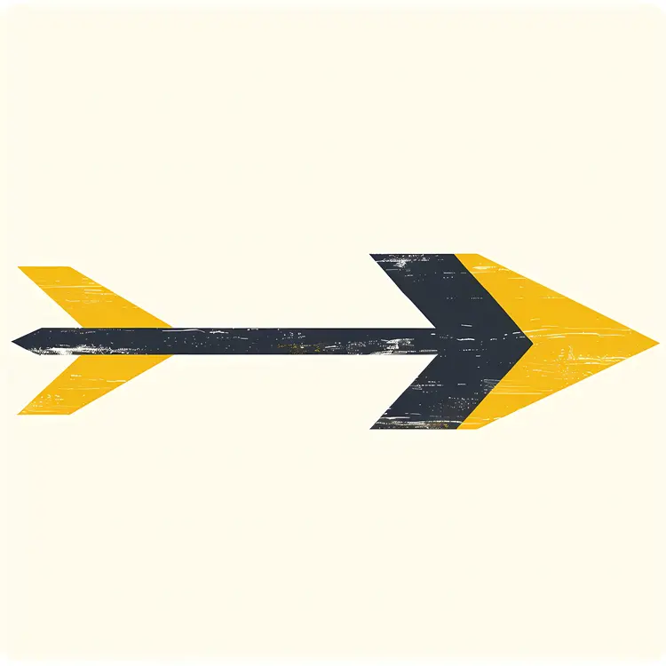 Yellow and Black Arrow Illustration