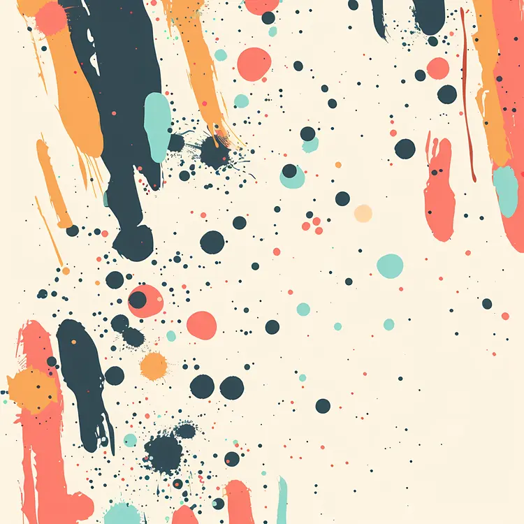 Expressive Abstract Art with Colorful Shapes