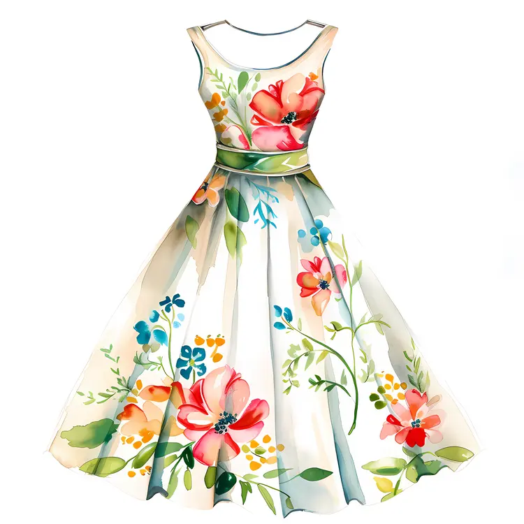 Colorful Floral Dress