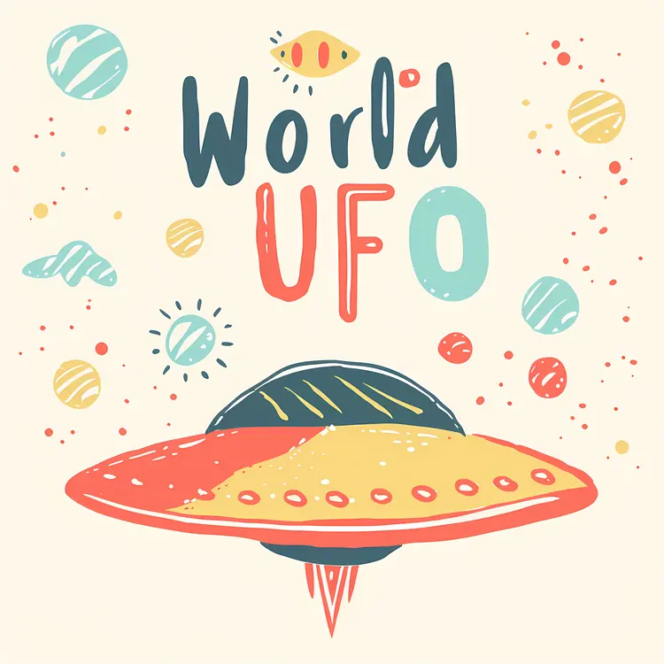 Colorful UFO for World UFO Day