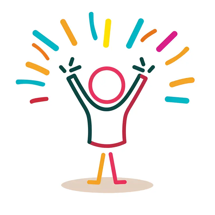 Joyful Stick Figure Celebration