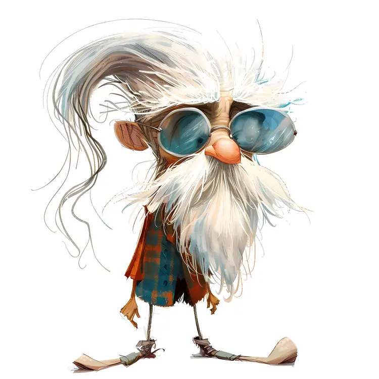 Elderly Cartoon Character